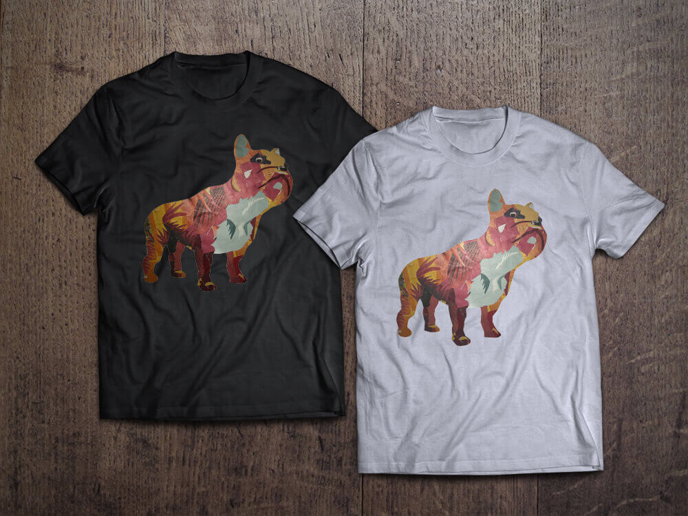 French Bull Dog T-shirt Design 