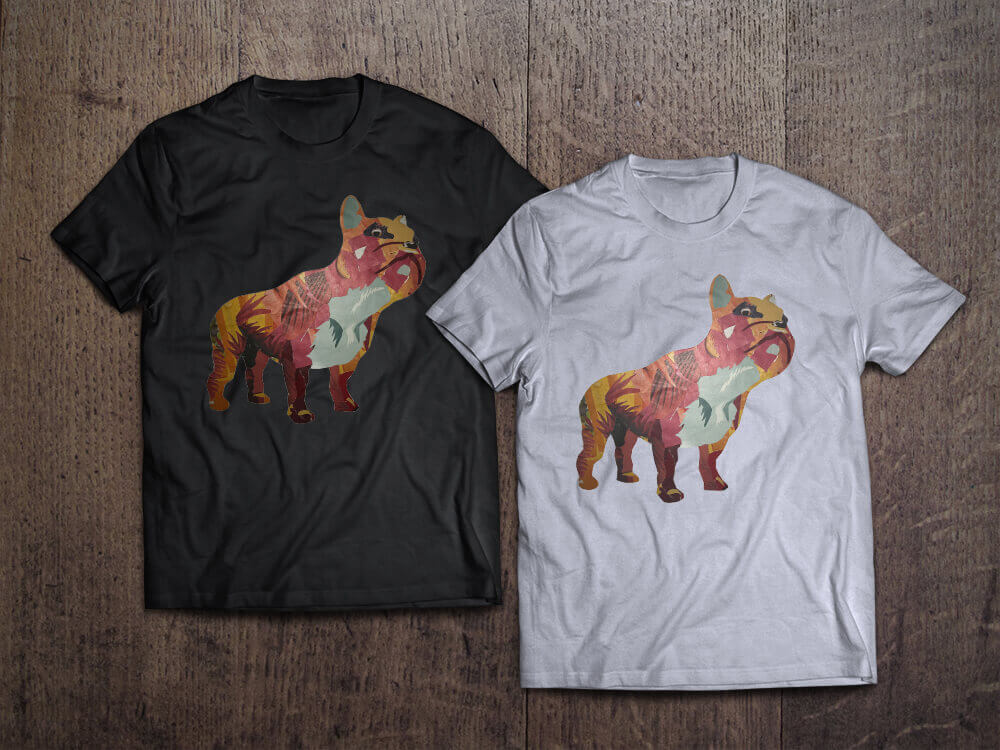 French Bull Dog T-shirt Design